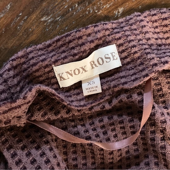 Knox Rose Mauve Waffle Weave Longline Cardigan Size XS - Picture 6 of 8